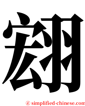 翝 serif font