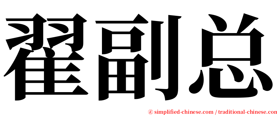 翟副总 serif font