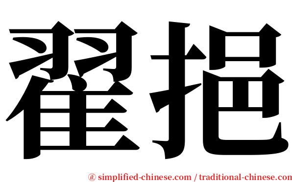 翟挹 serif font