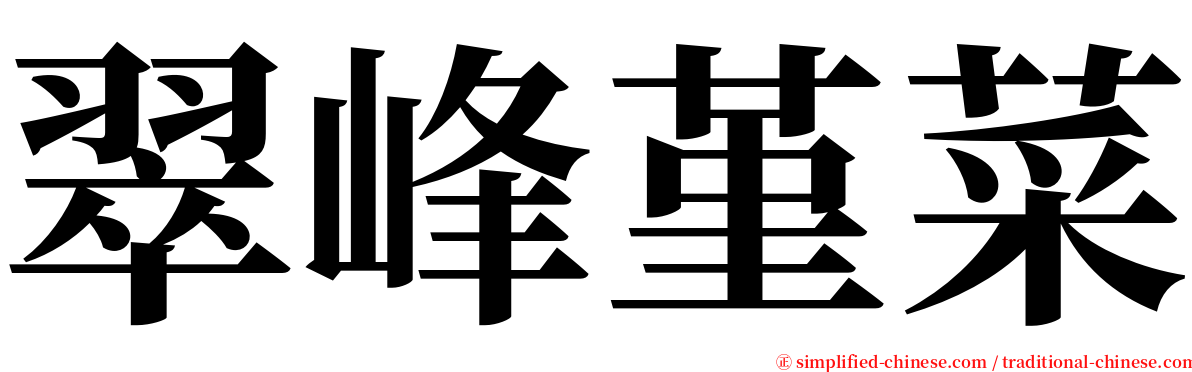 翠峰堇菜 serif font