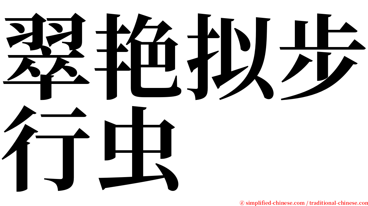 翠艳拟步行虫 serif font