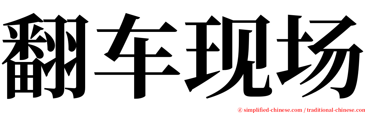 翻车现场 serif font