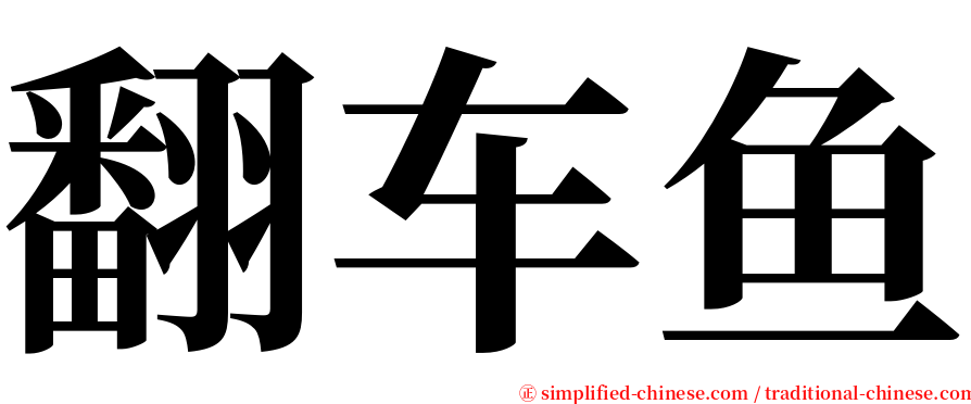 翻车鱼 serif font