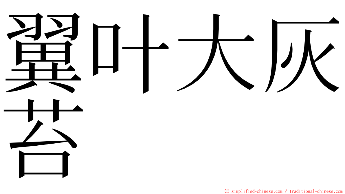 翼叶大灰苔 ming font