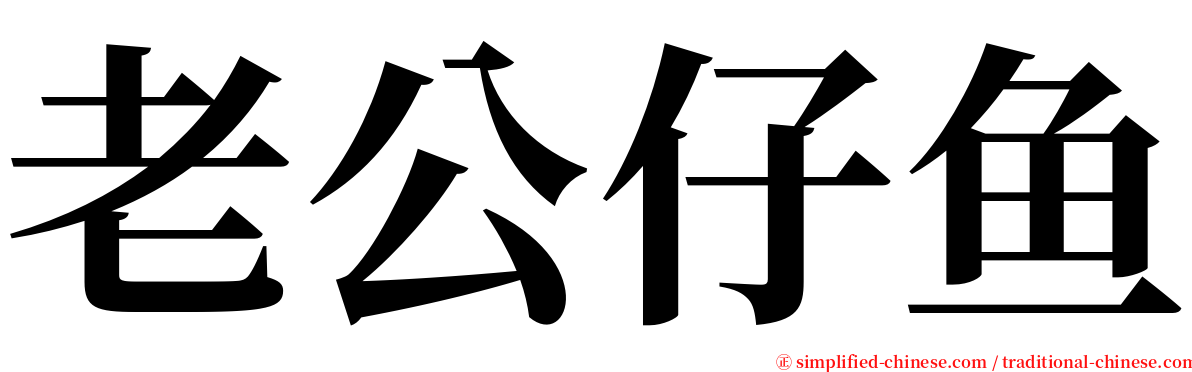 老公仔鱼 serif font