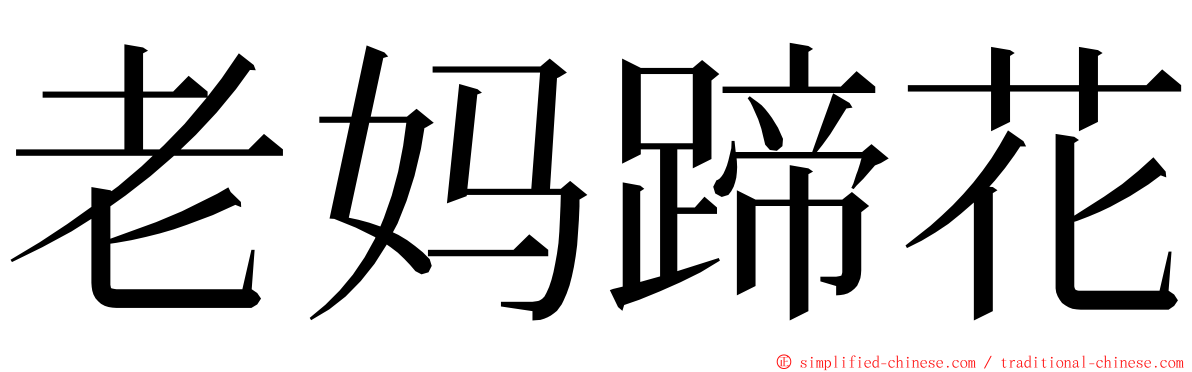 老妈蹄花 ming font