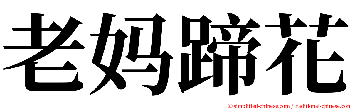 老妈蹄花 serif font