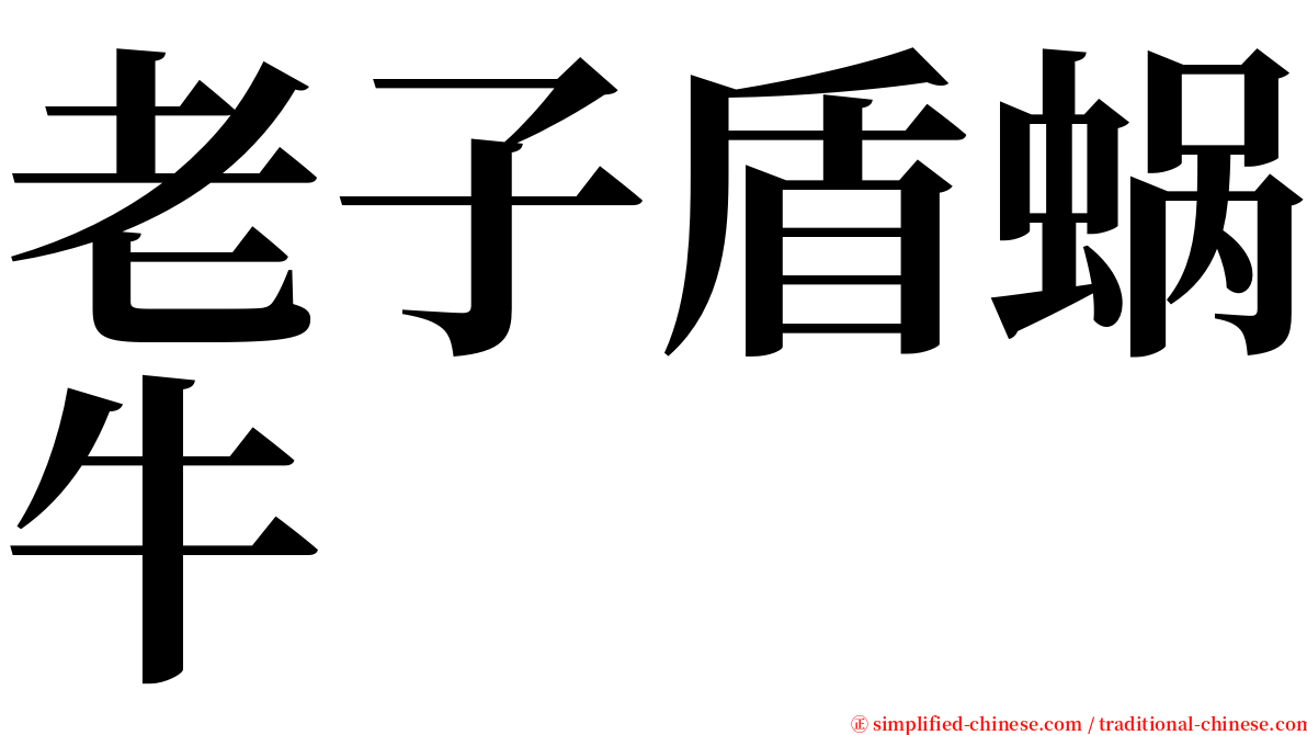 老子盾蜗牛 serif font