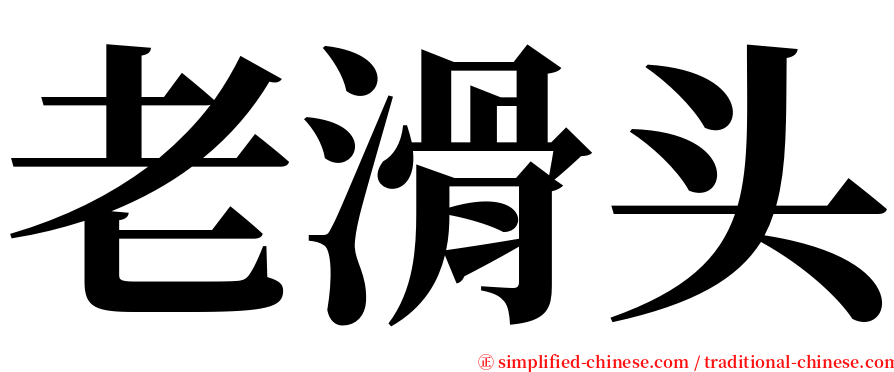 老滑头 serif font