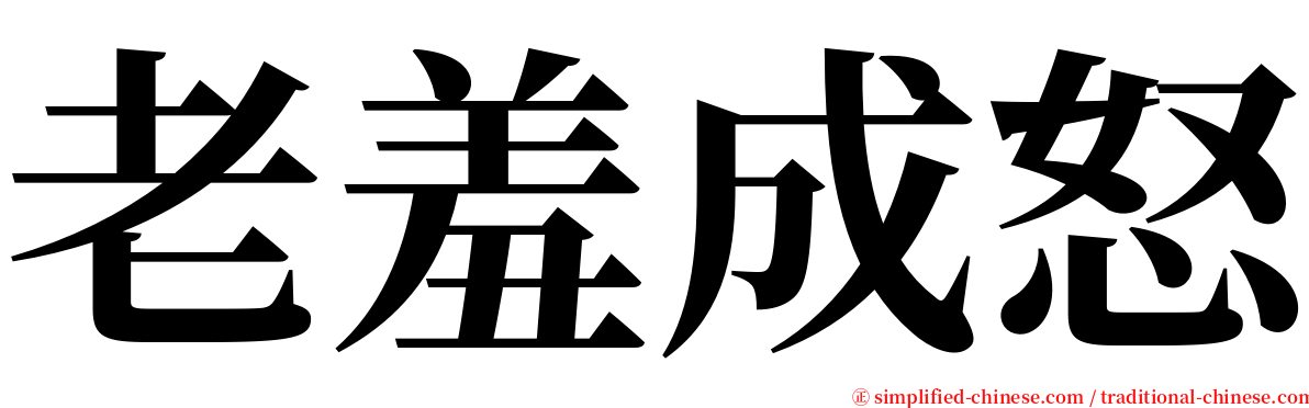 老羞成怒 serif font