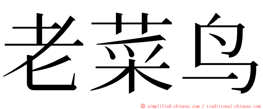 老菜鸟 ming font