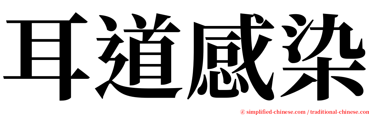 耳道感染 serif font