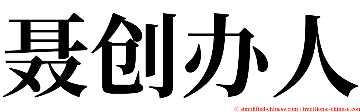 聂创办人 serif font