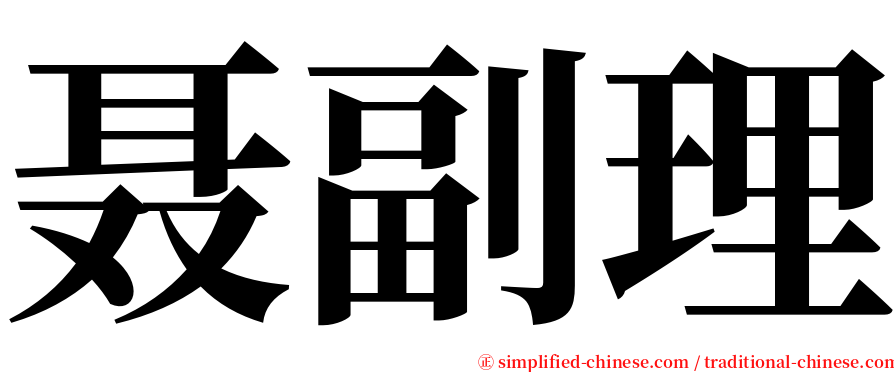 聂副理 serif font