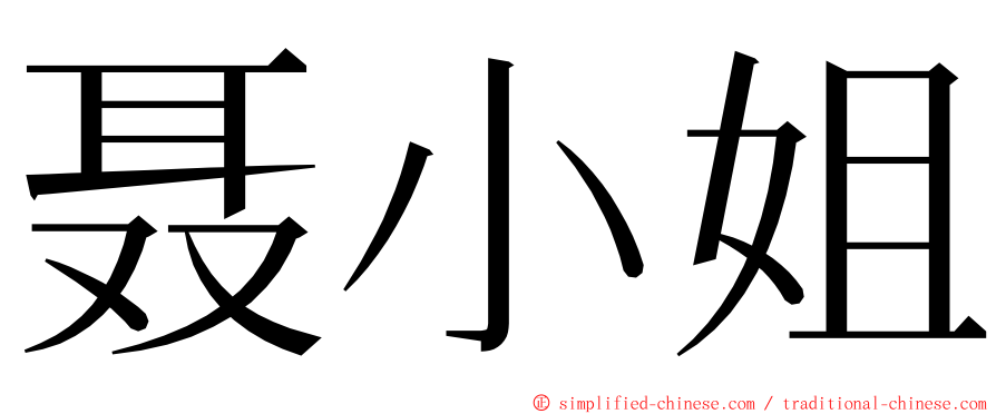 聂小姐 ming font