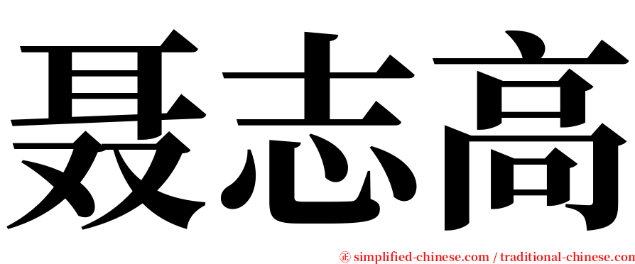 聂志高 serif font