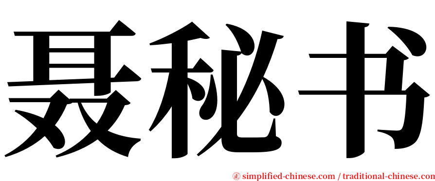 聂秘书 serif font