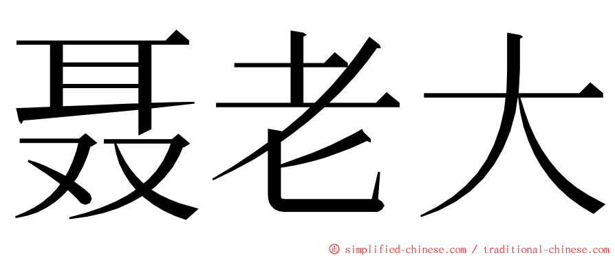 聂老大 ming font