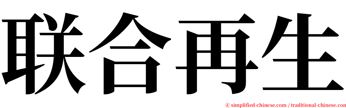 联合再生 serif font