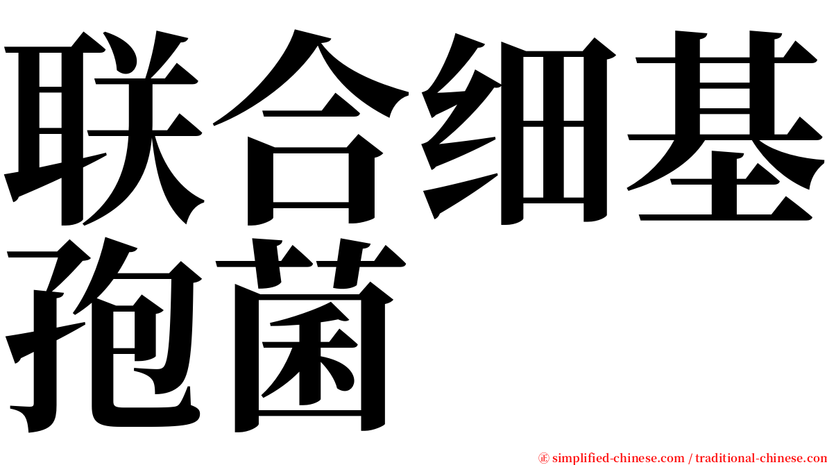 联合细基孢菌 serif font