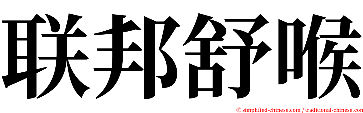 联邦舒喉 serif font