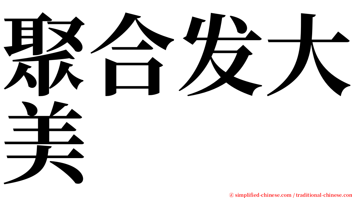 聚合发大美 serif font