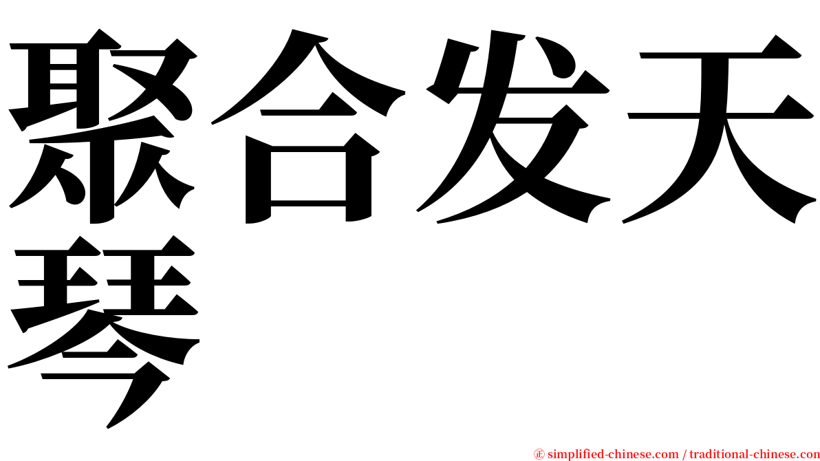 聚合发天琴 serif font