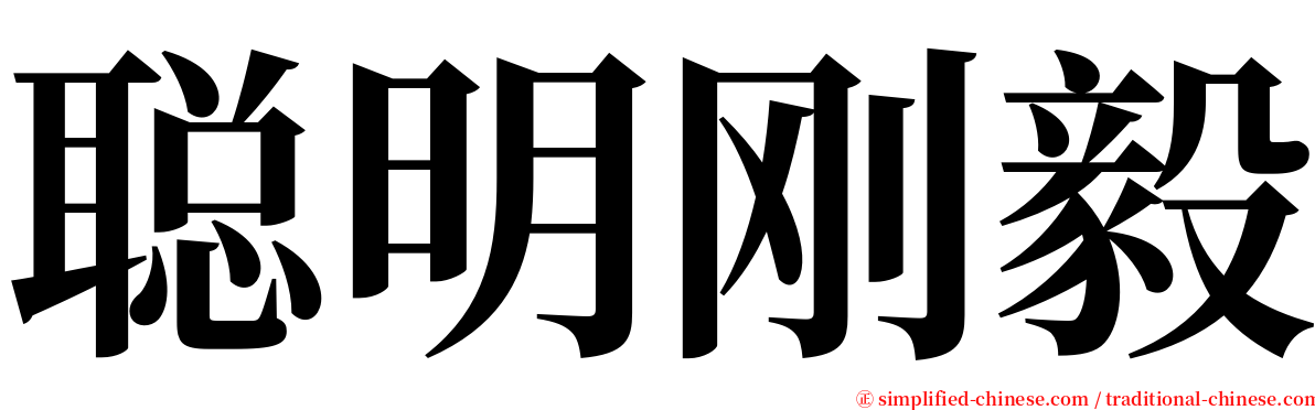 聪明刚毅 serif font