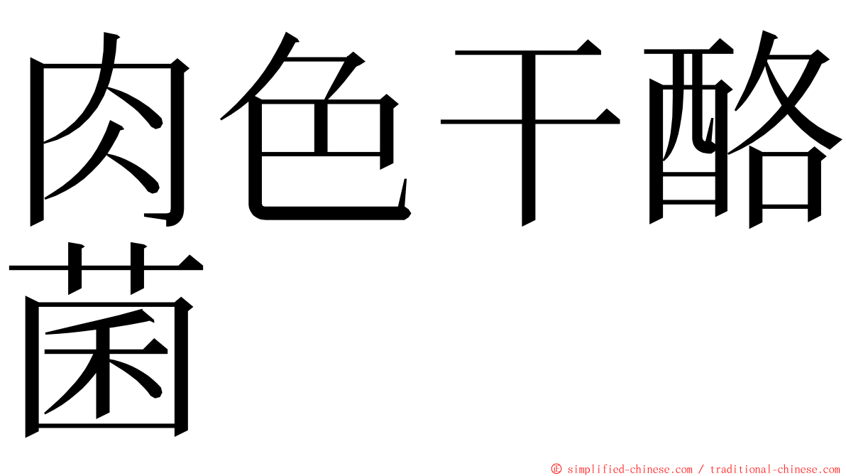 肉色干酪菌 ming font