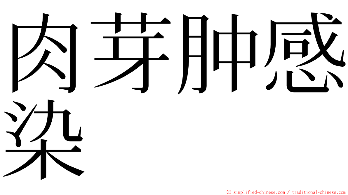 肉芽肿感染 ming font