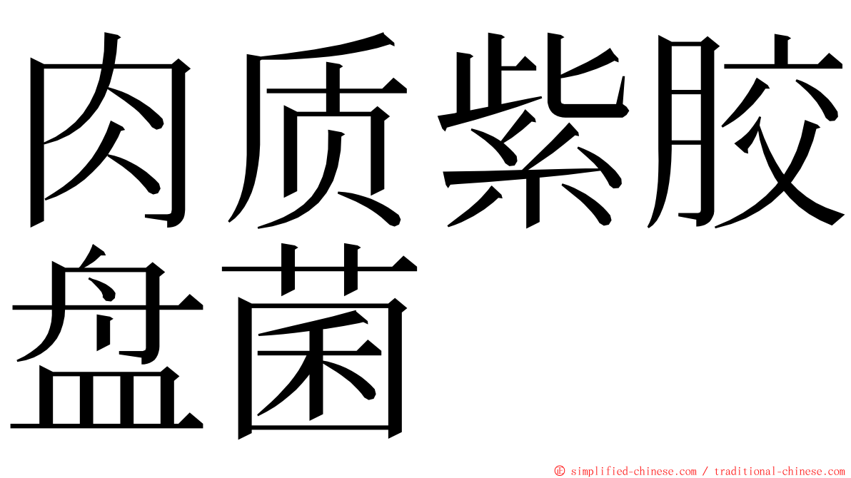 肉质紫胶盘菌 ming font