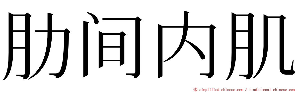 肋间内肌 ming font