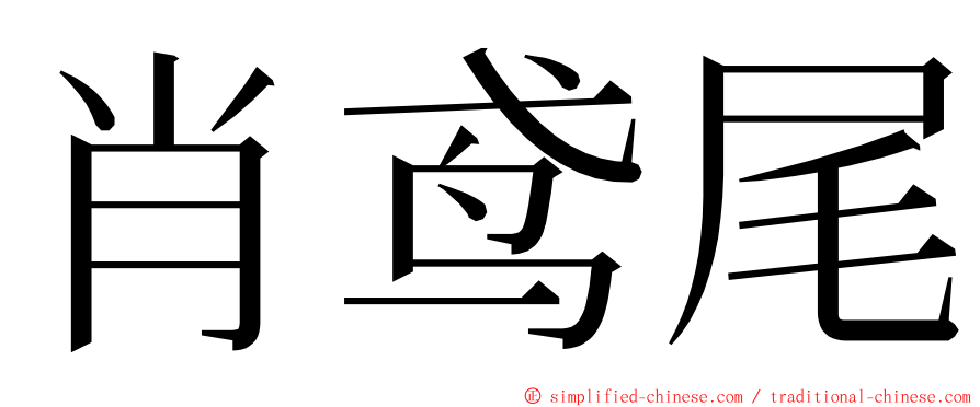 肖鸢尾 ming font