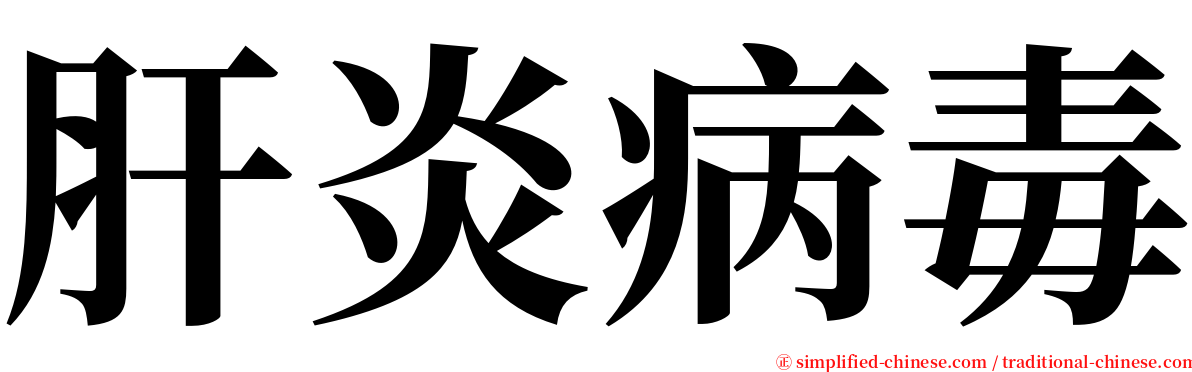 肝炎病毒 serif font