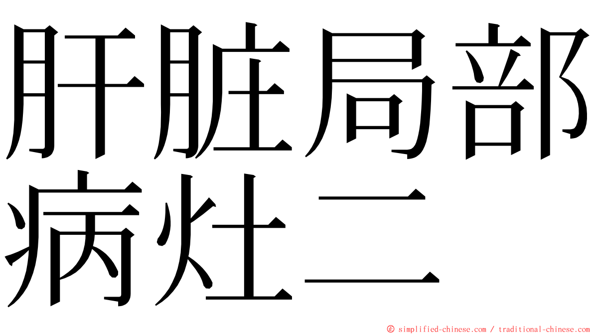 肝脏局部病灶二 ming font