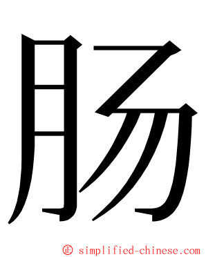 肠 ming font