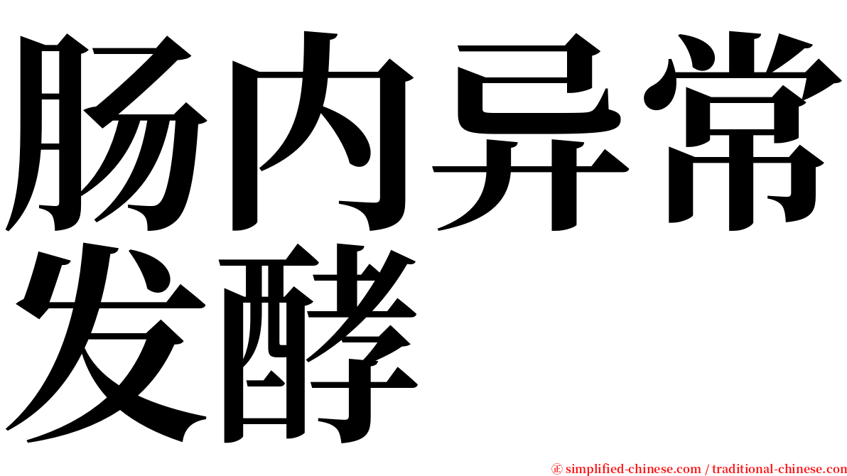 肠内异常发酵 serif font