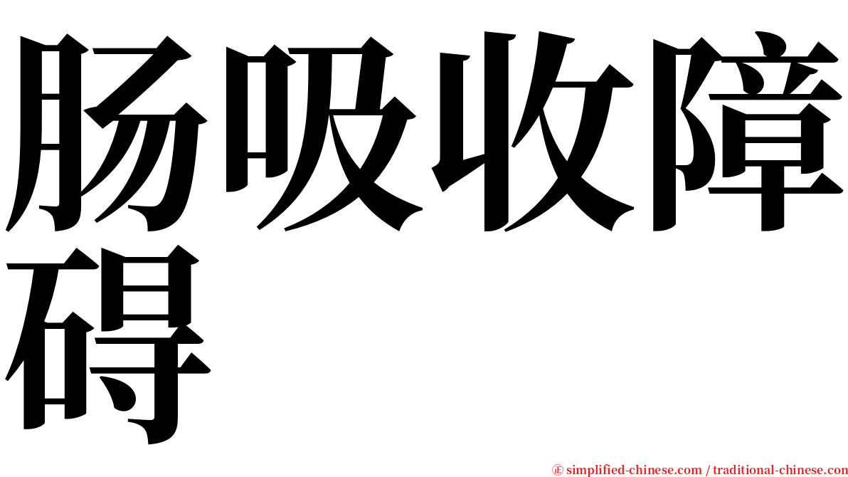 肠吸收障碍 serif font