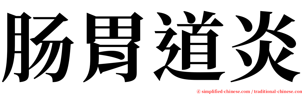 肠胃道炎 serif font