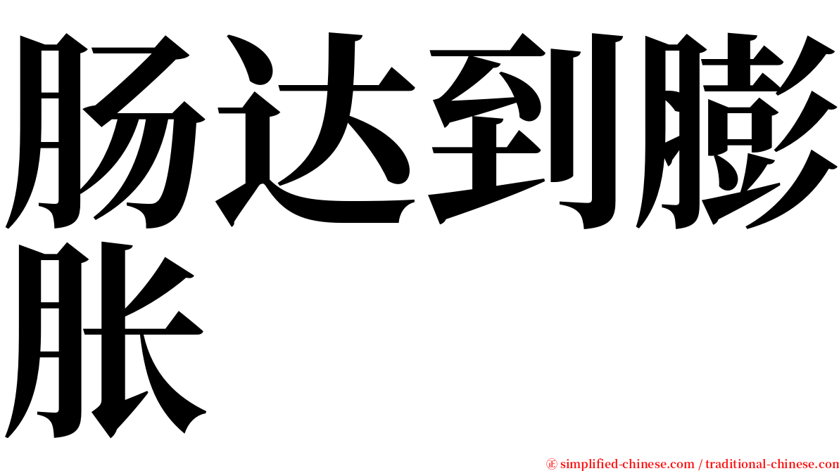 肠达到膨胀 serif font