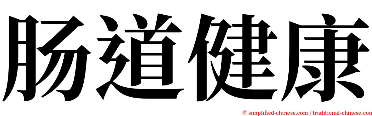 肠道健康 serif font