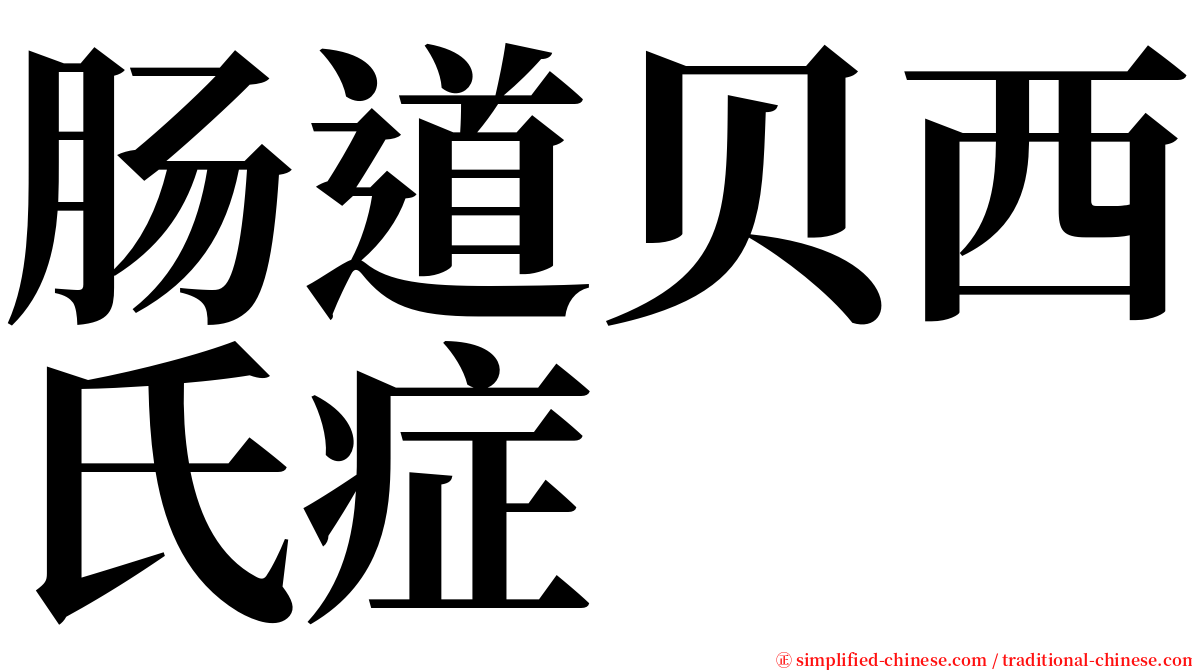 肠道贝西氏症 serif font