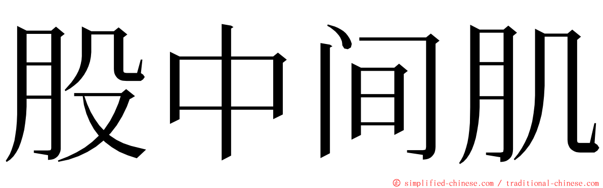 股中间肌 ming font