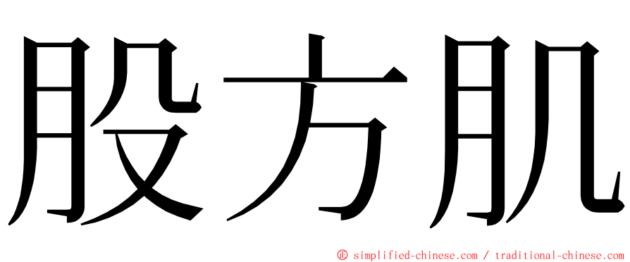 股方肌 ming font