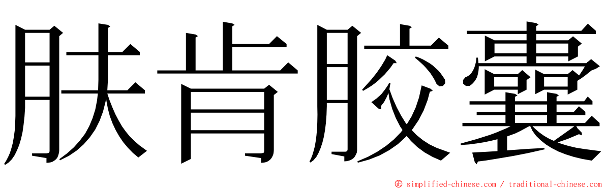 肤肯胶囊 ming font