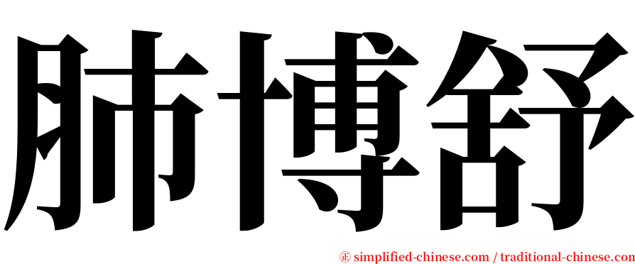 肺博舒 serif font