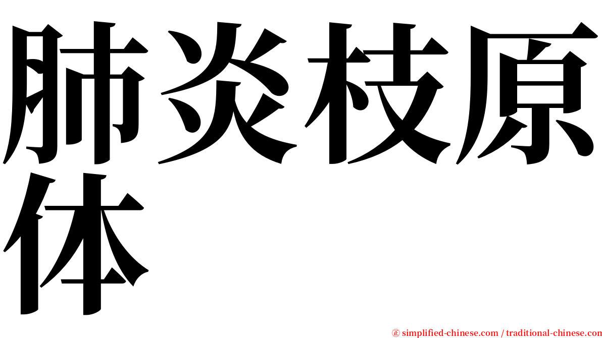 肺炎枝原体 serif font