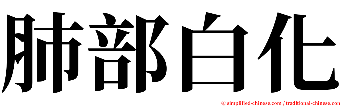 肺部白化 serif font