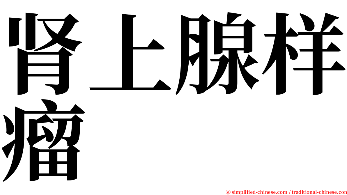 肾上腺样瘤 serif font