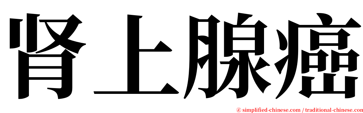 肾上腺癌 serif font